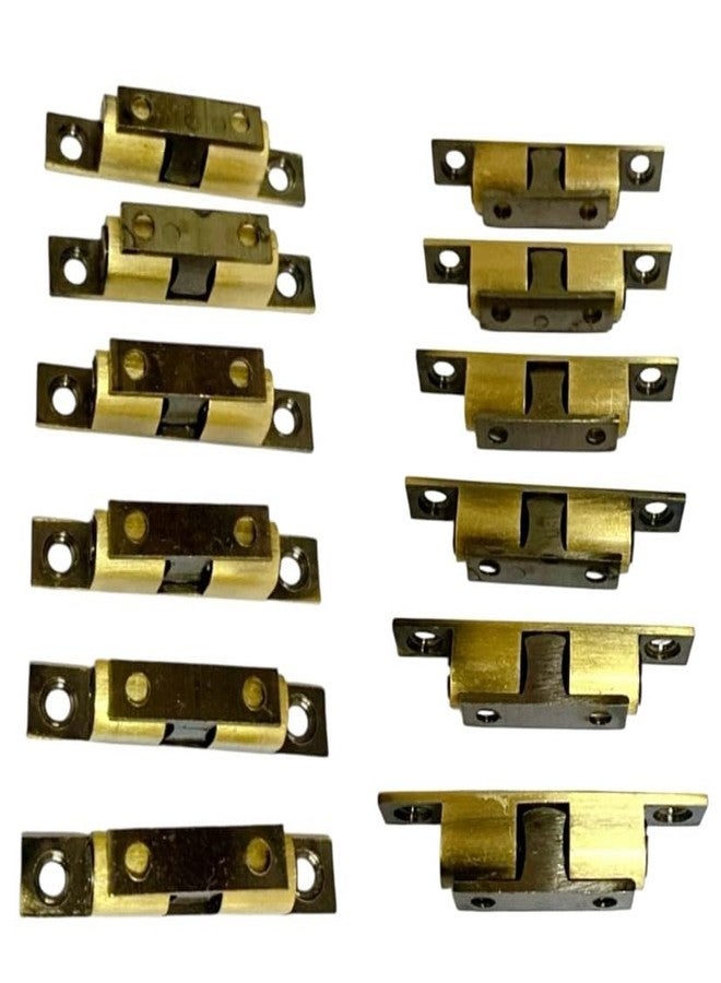 BRASK Brass Double Ball Catcher 50 mm | Ideal for Keeping Cabinets, Cupboards & Closets Closed | Brass Ball Catcher with Screws - for Home and Office cabinets (12, Antique Brass) - Image 2