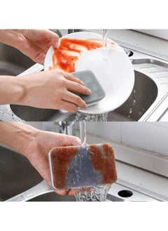 Cuken 5 pieces Dish Washing Medium Foam Sponge, Long, Lasting and Durable, Heavy Duty Comfort Cleaning Sponges Scrub Pads for Kitchen, Sink and Bathroom Sponges, Gray , White, 5 pieces per Pack  - Image 5