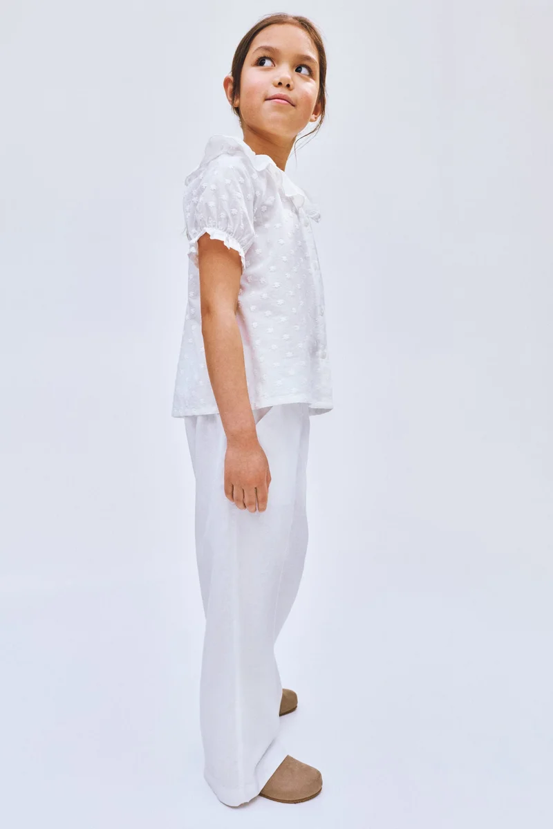 H&M Linen-blend drawstring trousers