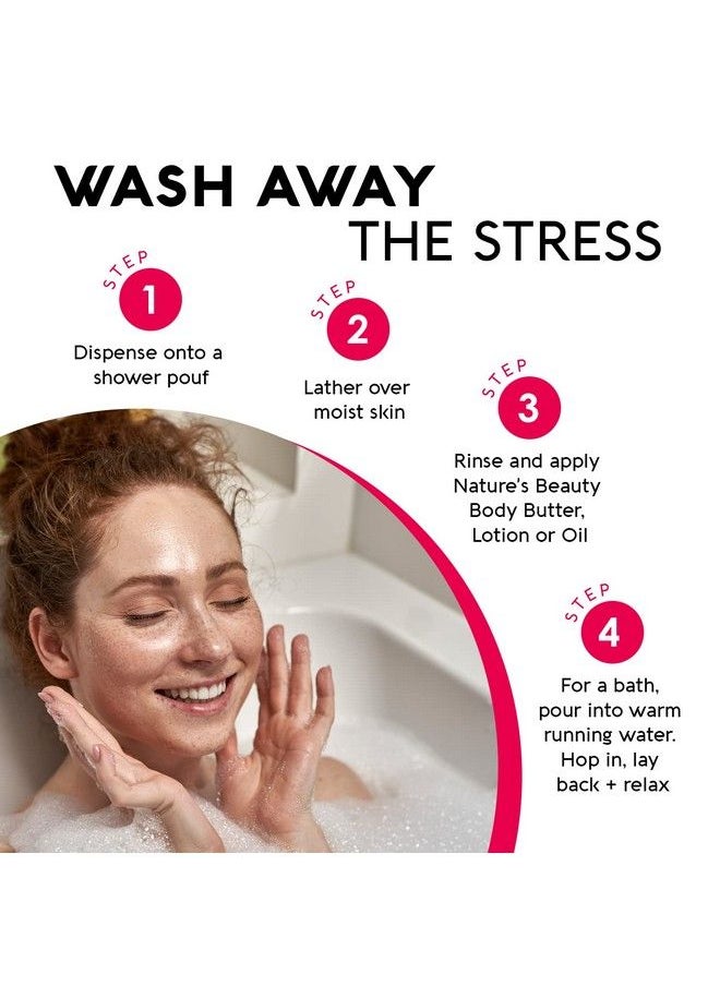 Nature's Beauty Elderberry Eucalyptus Stress Relief Body Wash For Women Multipack Gentle Bath + Body Cleanser Restore Skin Made W/Shea Butter Avocado Oil And Sweet Almond Oil 12 Fl Oz (2 Pack)  - Image 4
