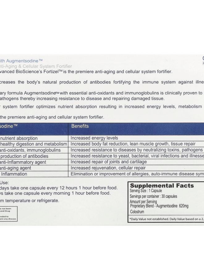 ENADA Fortizel® Cellular System Fortifier 620 mg 30 Capsules - Image 2