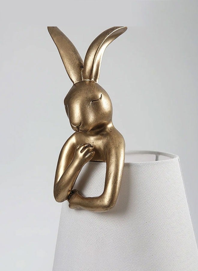 إنارة سيرة أباجورة باللون الذهبي أرنب متكتف شيد بيج كبير  26*63 سم E27 - Image 3