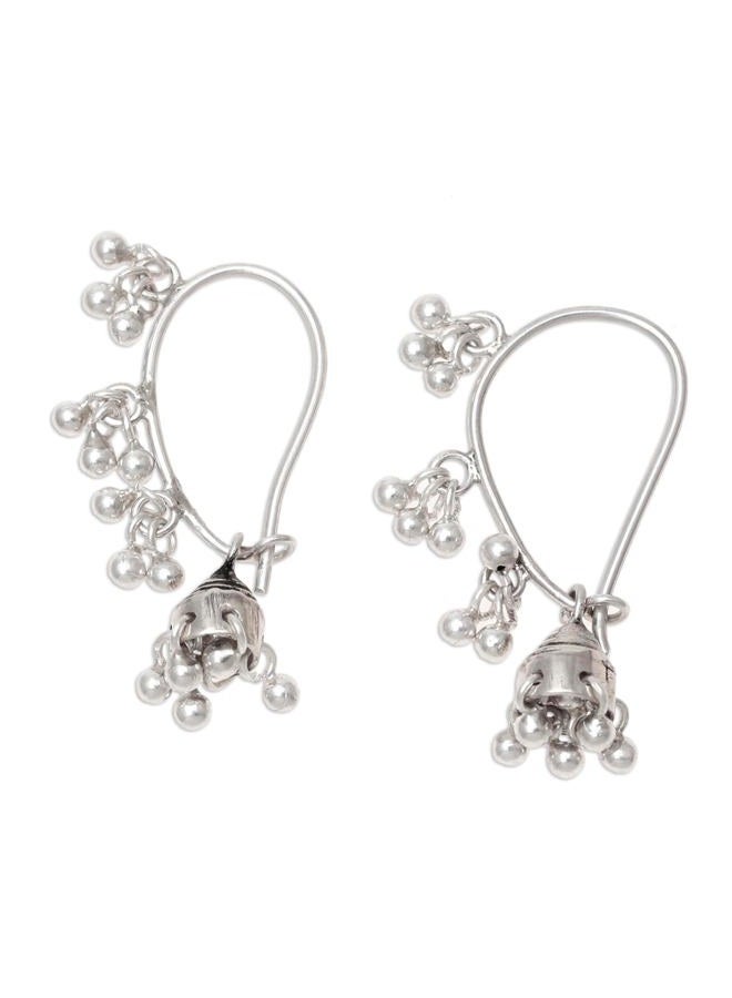 NOVICA .925 Sterling Silver Jhumki Style Jingle Bell Dangle Earrings, Music' - Image 4