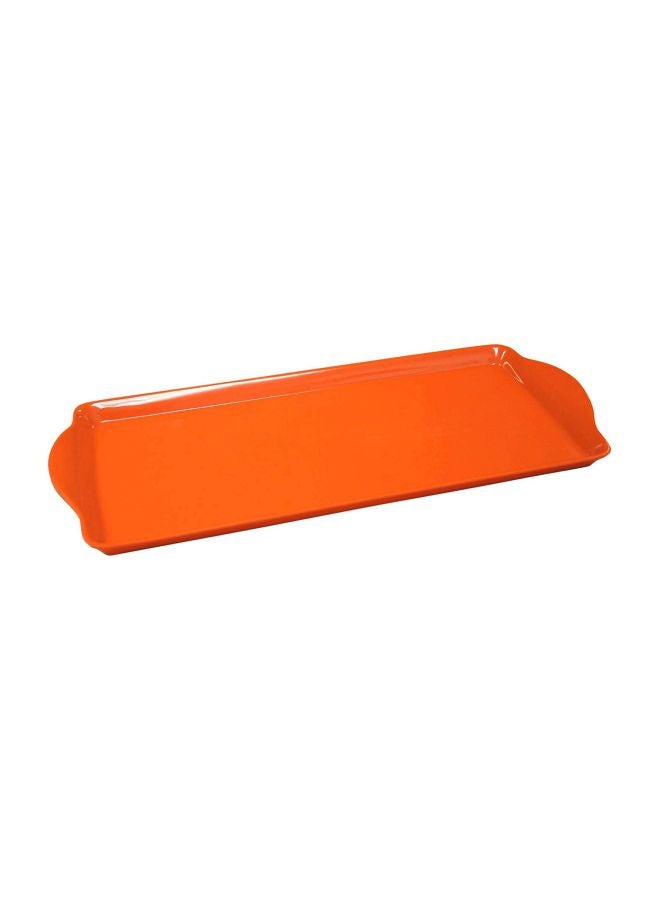 Reston Lloyd Melamine Plastic Tidbit Tray, BPA-Free, Food Safe, Multipurpose Platter Serving Tray, Bathroom/Table Organizer, Orange - Image 1