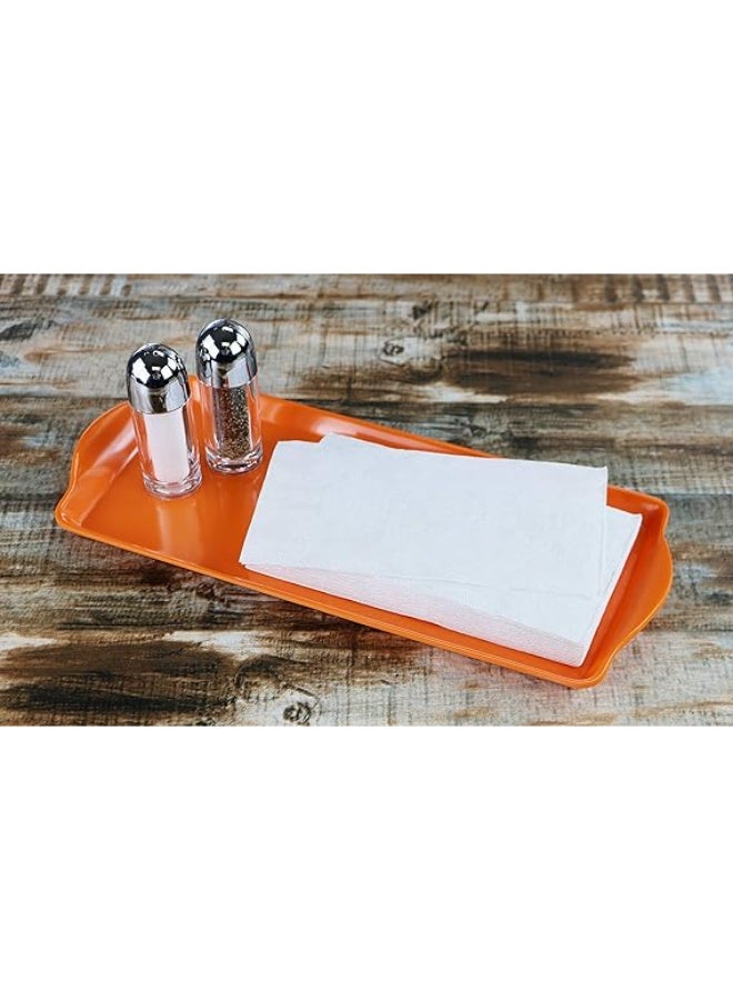 Reston Lloyd Melamine Plastic Tidbit Tray, BPA-Free, Food Safe, Multipurpose Platter Serving Tray, Bathroom/Table Organizer, Orange - Image 2
