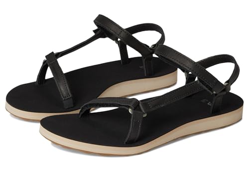 Teva Womens Original Universal Slim Lea Sport Sandal BlackTan 8