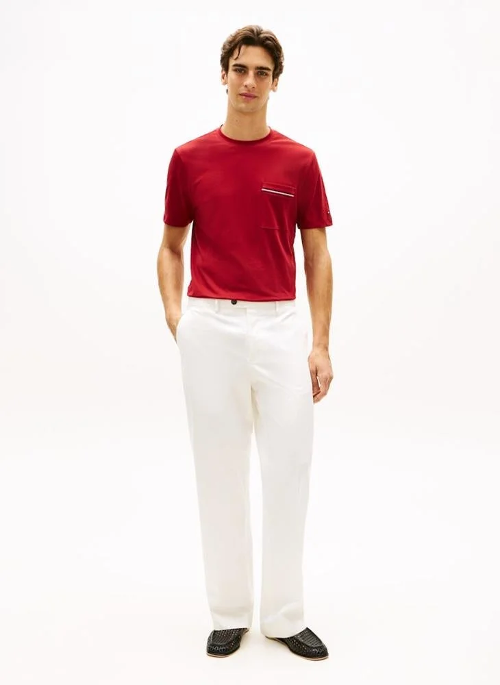 TOMMY HILFIGER  Global Stripe Pocket Pique Jersey T-Shirt for Men | Best Price UAE