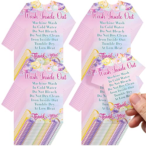 Sinmoe 300 Pieces T Shirt Washing Instructions Cards Customer Direction Shirt Care Wash Instructions Cards Small Business Supplies for Home Business Gifts - Image 1