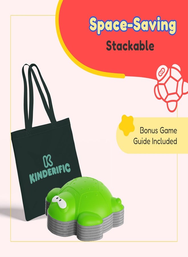 Kinderific Stepping Stones for Kids, Turtle Shape, 6-Piece Set, Non-Slip Indoor/Outdoor Sensory Balance & Coordination Toy for Toddlers Ages 3+, Multicolor - Image 5