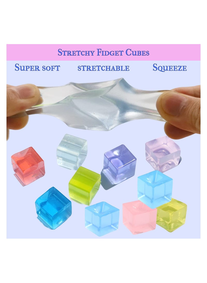 SOLARAE Ice Cube Stress Ball, Simulated Summer Ice Block Stress Relief Balls, Squeezy Sensory Cubes Toys, Soft Squishy Ball Hand Grip Pressure Ball, 25 Pcs - Image 3