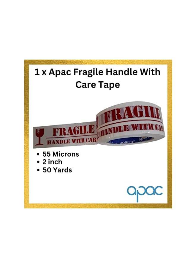 Apac All-in-1 Packing Kit With Bubble Wrap, Fragile Sticker Tape, Packaging Tape and Stretch Film for Bulk Shipping, Mailing and Moving - Image 4