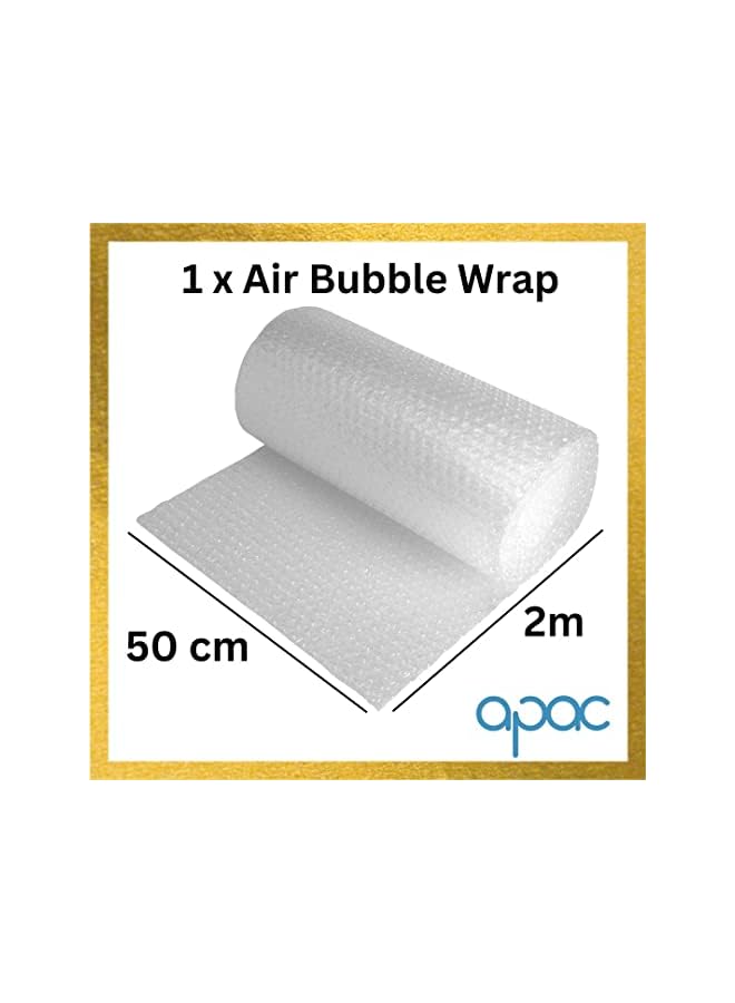 Apac All-in-1 Packing Kit With Bubble Wrap, Fragile Sticker Tape, Packaging Tape and Stretch Film for Bulk Shipping, Mailing and Moving - Image 3