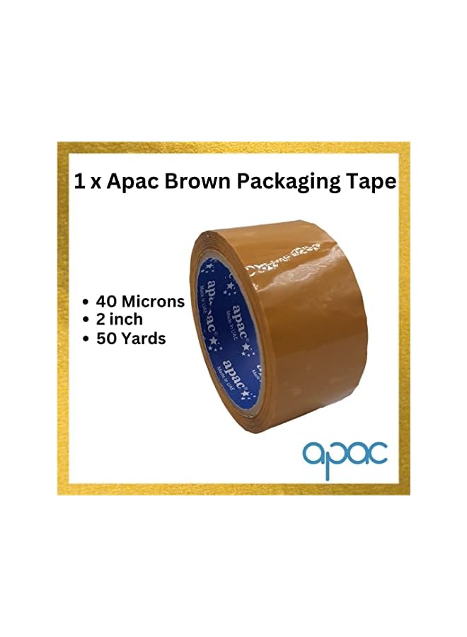 Apac All-in-1 Packing Kit With Bubble Wrap, Fragile Sticker Tape, Packaging Tape and Stretch Film for Bulk Shipping, Mailing and Moving - Image 2