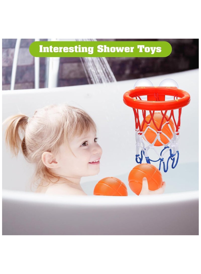 Soofam Bath Toys - Bath Toys Shower Toys for Kids Ages 4-8,Bathtub Basketball Hoop for Kids Toddlers,Suction Cup Basketball Hoop & 3 No Hole Balls Set for Boys Girls - Image 4