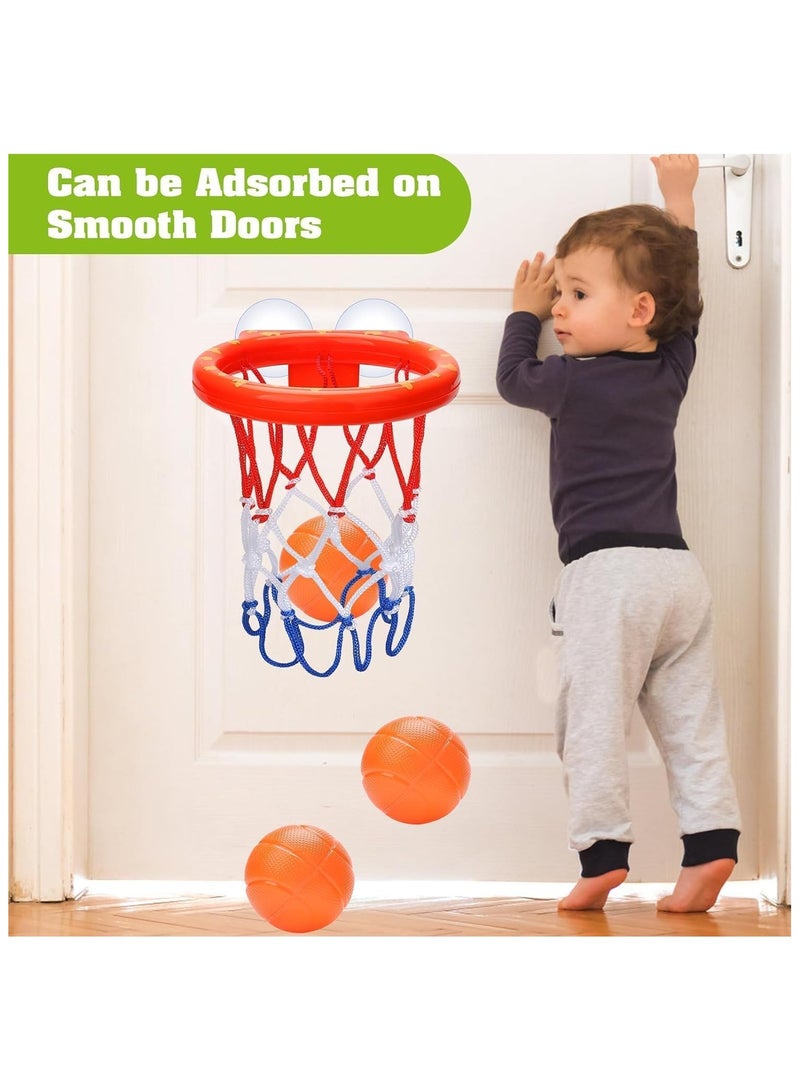 Soofam Bath Toys - Bath Toys Shower Toys for Kids Ages 4-8,Bathtub Basketball Hoop for Kids Toddlers,Suction Cup Basketball Hoop & 3 No Hole Balls Set for Boys Girls - Image 5