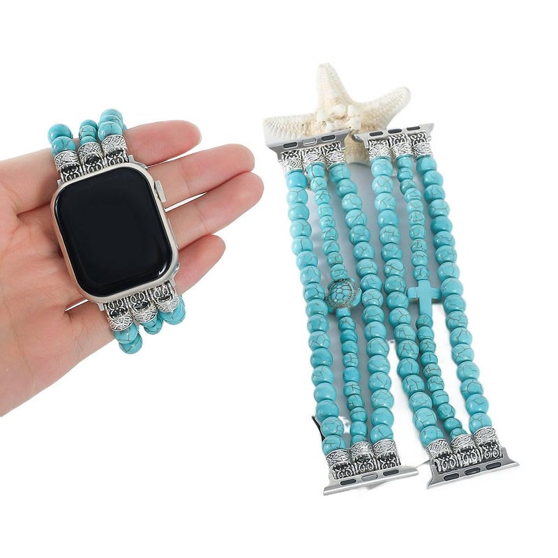 AD Green Resin Bracelet Strap Smartwatch Band Compatible with Apple Watch with Adjustable Fit Replacement Strap for Daily Wear - Image 5