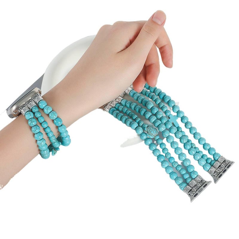 AD Green Resin Bracelet Strap Smartwatch Band Compatible with Apple Watch with Adjustable Fit Replacement Strap for Daily Wear - Image 4