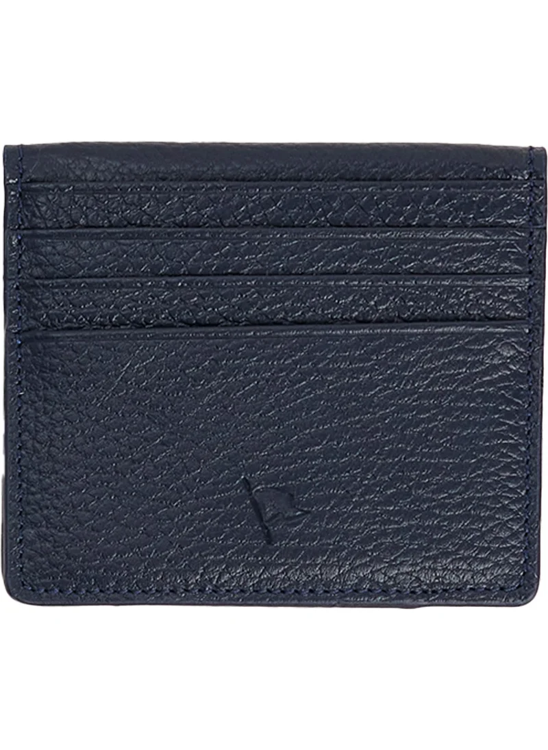Tudors Men's Leather Navy Blue Wallet
