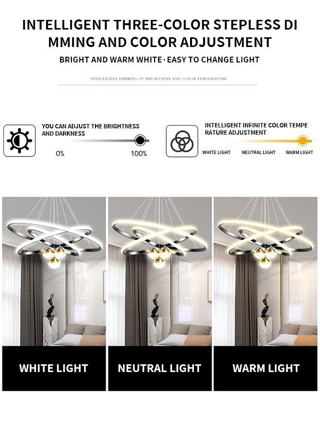 Living room chandelier - modern and minimalist lighting, trendy and luxurious Nordic pendant light, new Chinese style starry sky bedroom and dining room chandelier. - Image 5