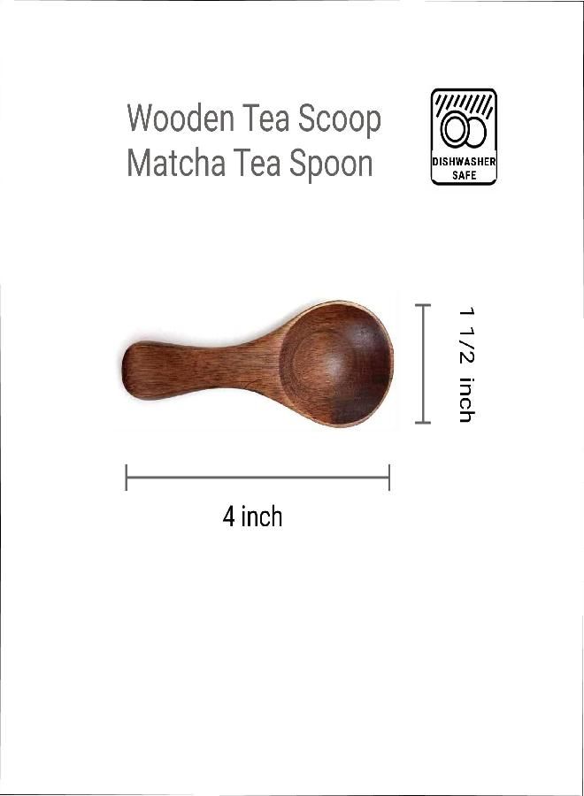 JapanBargain JapanBargain, Wooden Tea Scoop Matcha Scoop Green Tea Spoon Spices Spoon Sugar Spoon Salt Spoon (10, Brown) - Image 2