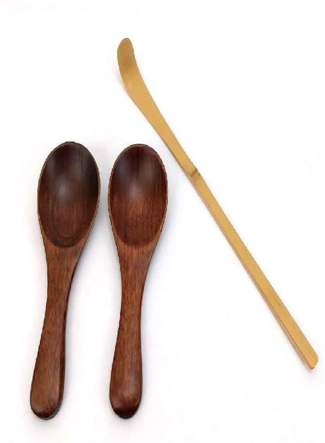 JapanBargain JapanBargain, Wooden Tea Scoop Matcha Scoop Green Tea Spoon Spices Spoon Sugar Spoon Salt Spoon (10, Brown) - Image 3