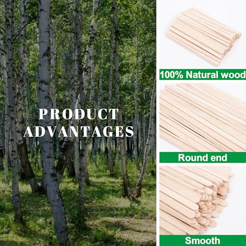 ANTETOK Wooden Coffee Stirrers - Coffee Stir Sticks 5.5 Inch,100pcs Disposable Swizzle Sticks,Swizzle Drink Sticks for Coffee,Tea,Cocktail and Hot Chocolate - Image 3