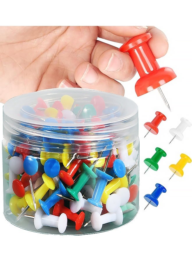 100PCS Push Pins for Bulletin Board, Large Thumb Tacks for Wall, 1.81 Inch, Giant Thumbtacks Colorful,Pin Tacks for Cork Board Hanging Maps Photos Posters Calendar,Office School Supplies（Multicolor） - Image 1