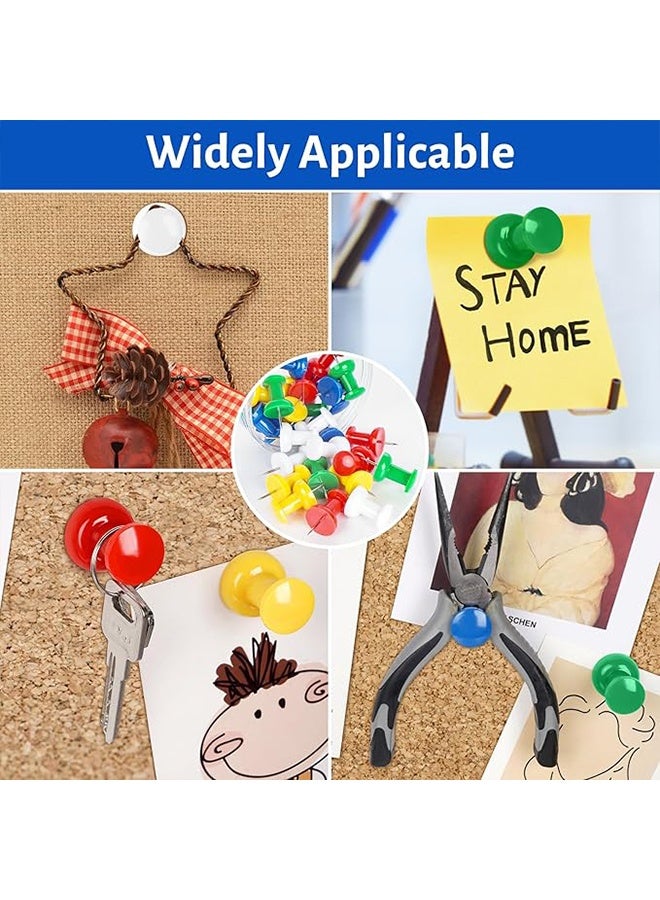 100PCS Push Pins for Bulletin Board, Large Thumb Tacks for Wall, 1.81 Inch, Giant Thumbtacks Colorful,Pin Tacks for Cork Board Hanging Maps Photos Posters Calendar,Office School Supplies（Multicolor） - Image 5