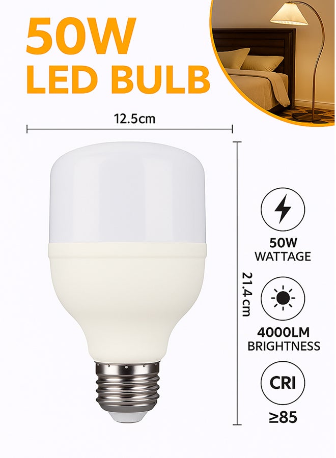 Max LED Bulb 50W E27 – High Lumen 4000lm SMD Lamp | Wide Beam Angle Energy-Saving White Light  - Image 2