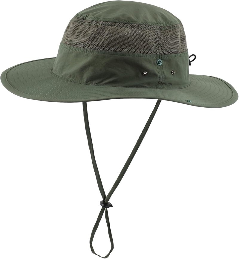 Connectyle Wide Brim Sun Hat for Men Breathable Cowboy Boonie Hat UPF 50+ Sun Protection Bucket Hat for Fishing Hiking - Image 1