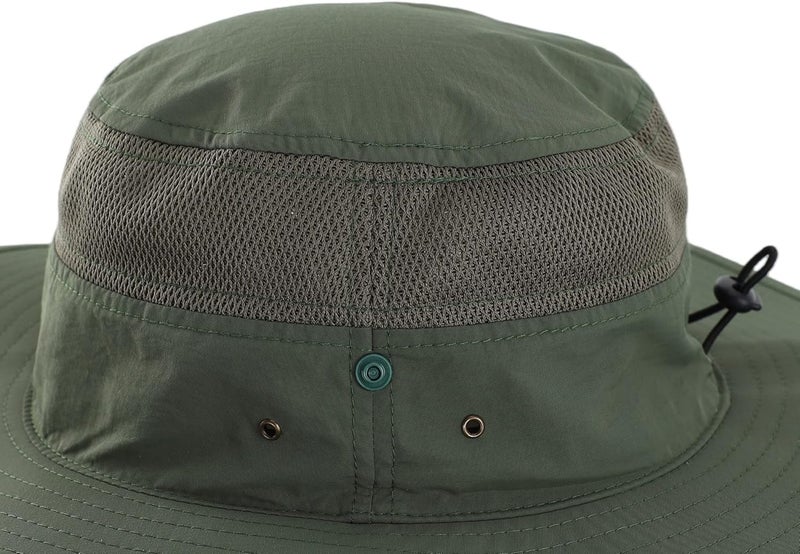 Connectyle Wide Brim Sun Hat for Men Breathable Cowboy Boonie Hat UPF 50+ Sun Protection Bucket Hat for Fishing Hiking - Image 4