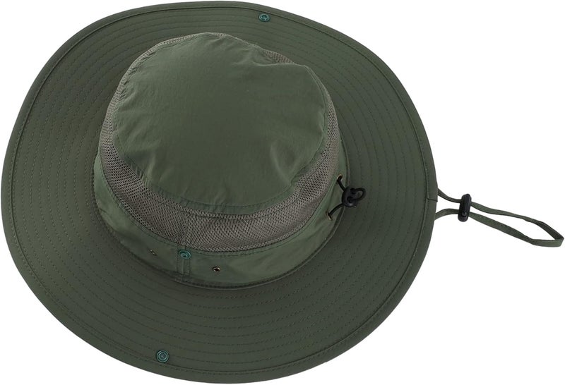 Connectyle Wide Brim Sun Hat for Men Breathable Cowboy Boonie Hat UPF 50+ Sun Protection Bucket Hat for Fishing Hiking - Image 3