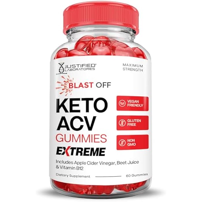 Justified Laboratories (2 Pack) Blast Off Keto ACV Gummies Extreme 2000MG Blast Keto Gummies Apple Cider Vinegar Formulated with Pomegranate Beet Juice Powder B12 Vegan Non GMO 120 Gummys - Image 4