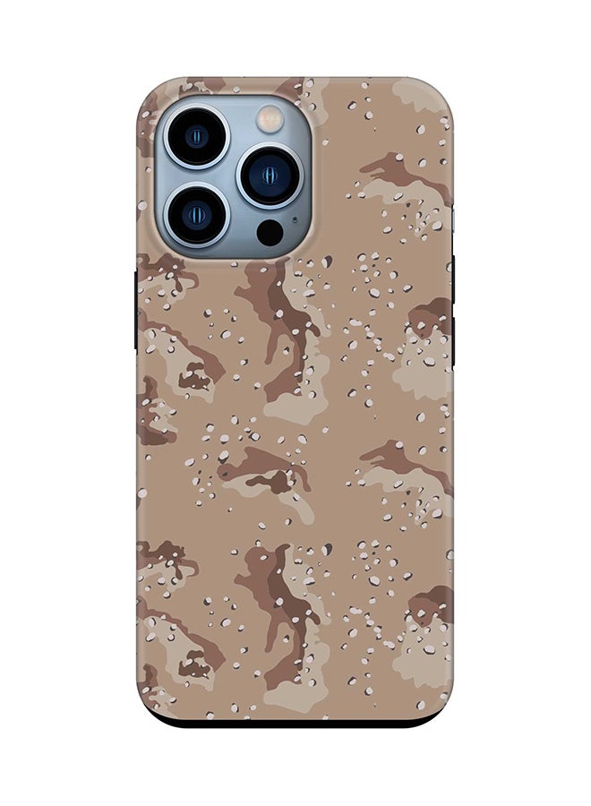 Tough Pro Series Case for Apple iPhone 14 Pro Dual Layer hybrid PC & TPU Customized Mobile Cover Shield with inner TPU protection Matte Finish - Desert Storm Camo