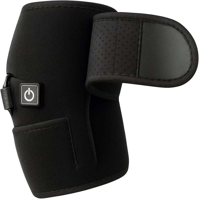 Fitto Heated Knee Brace Support for Arthritis Relief, Thermal Therapy Wrap for Joint Pain, Fits Men and Women, Black