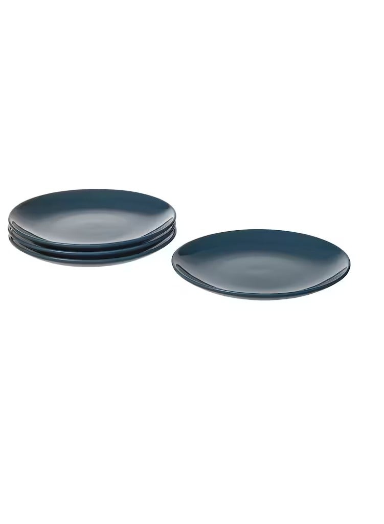 Side plate glossy dark turquoise 20 cm - Image 1