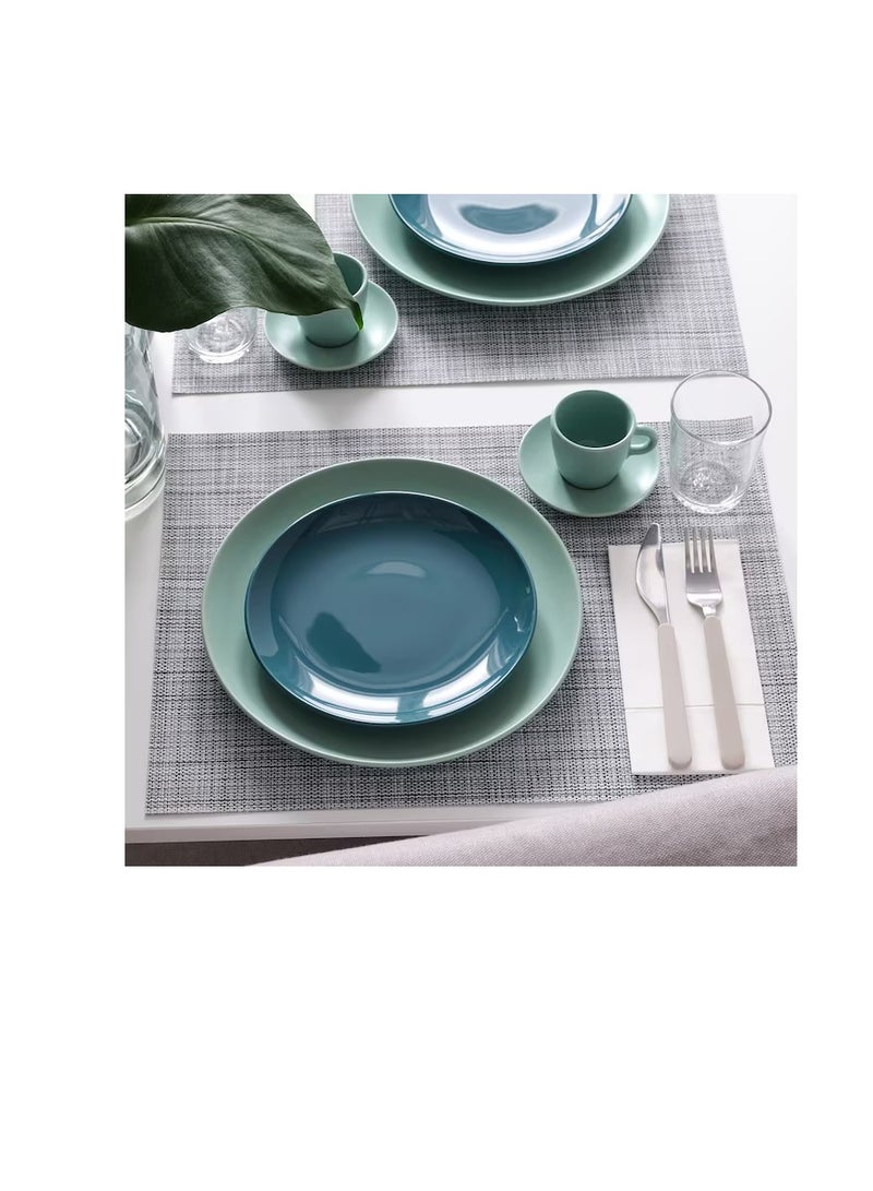 Side plate glossy dark turquoise 20 cm - Image 3