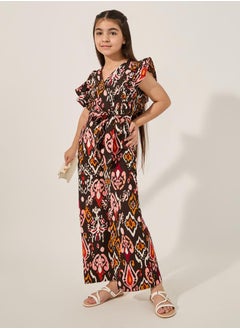 Styli All-Over Print Waist Tie-Up Jumpsuit  - Image 1