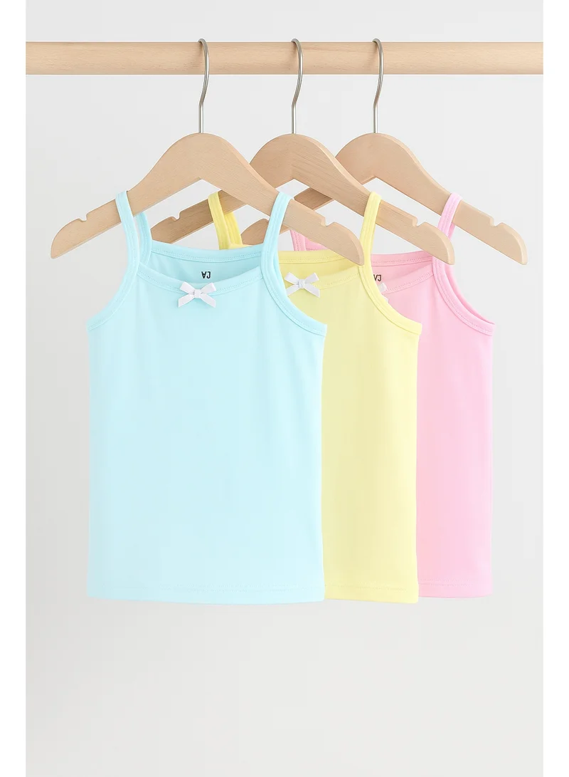 victor and jane 3-Pack Girls' Cotton Camisoles – Pastel Spaghetti Strap Essentials