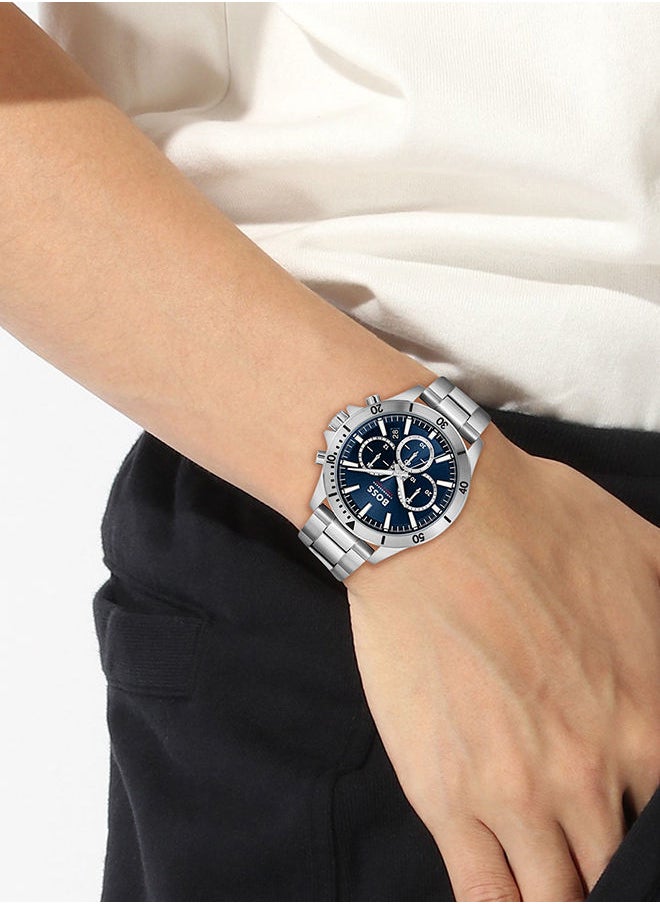 HUGO BOSS - Men's Chronograph Round Stainless Steel Wrist Watch 1514069 - 45 mm - Image 1