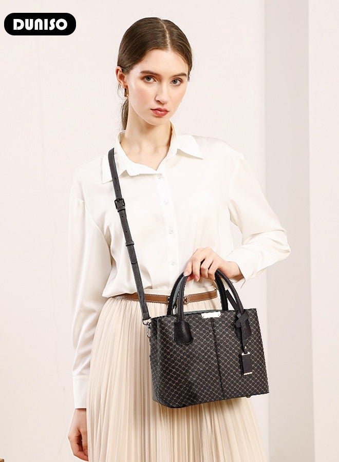 DUNISO Elegant Women's Handbag with Removable Shoulder Strap Large Capacity Tote Shoulder Bag Fashion Ladies Satchel Bag for Office Travel Daily Bag - Image 5