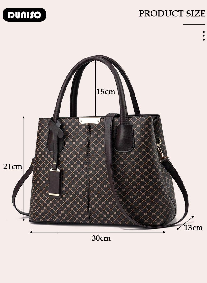 DUNISO Elegant Women's Handbag with Removable Shoulder Strap Large Capacity Tote Shoulder Bag Fashion Ladies Satchel Bag for Office Travel Daily Bag - Image 4