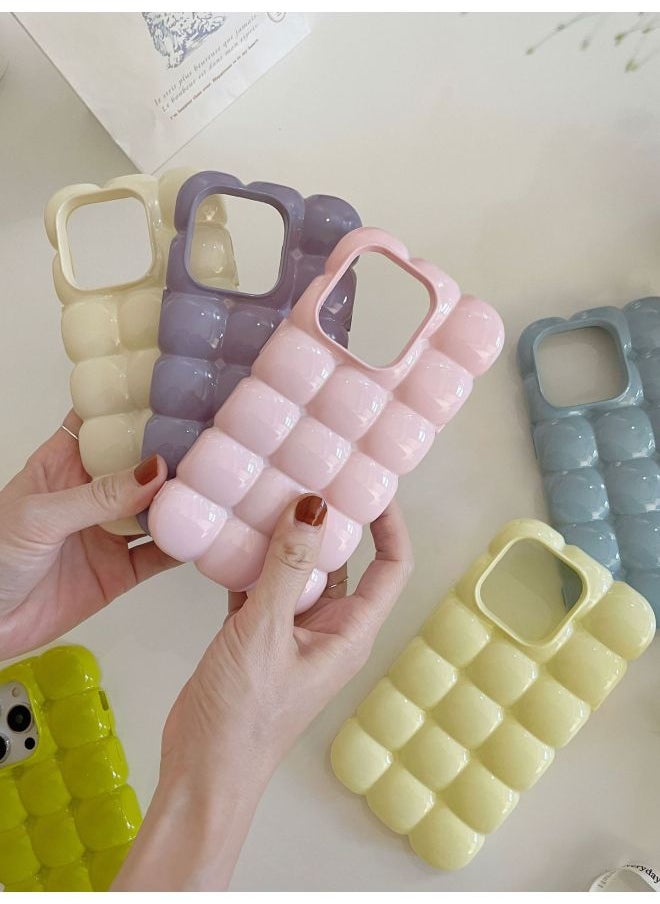 Generic - Ins Solid Color Macaroon Egg Phone Case For Apple 15Pro Max IPhone16 13 Women 14-Color:XMR Egg Silver Plating-Applicable Model:13pro (without Packaging) - Image 1