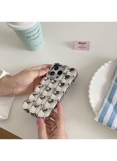Ins Solid Color Macaroon Egg Phone Case For Apple 15Pro Max IPhone16 13 Women 14-Color:XMR Egg Silver Plating-Applicable Model:13pro (without Packaging)
