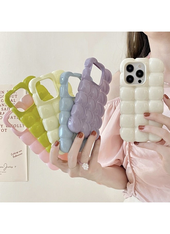 Generic - Ins Solid Color Macaroon Egg Phone Case For Apple 15Pro Max IPhone16 13 Women 14-Color:XMR Egg Silver Plating-Applicable Model:13pro (without Packaging) - Image 1