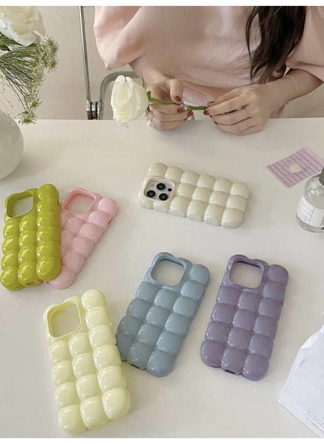 Generic - Ins Solid Color Macaroon Egg Phone Case For Apple 15Pro Max IPhone16 13 Women 14-Color:XMR Egg Silver Plating-Applicable Model:13pro (without Packaging) - Image 1