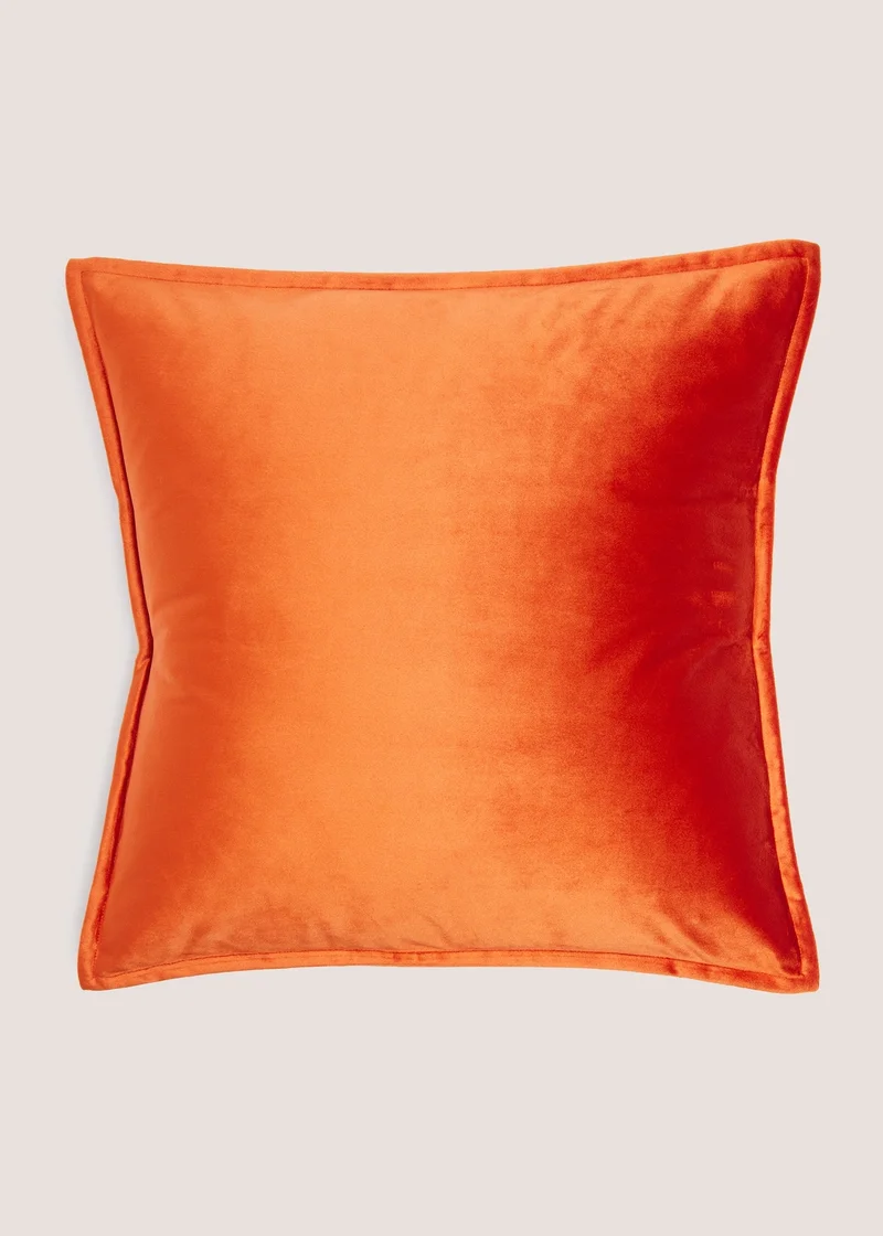 Matalan Rust Velvet Cushion (43cm x 43cm)