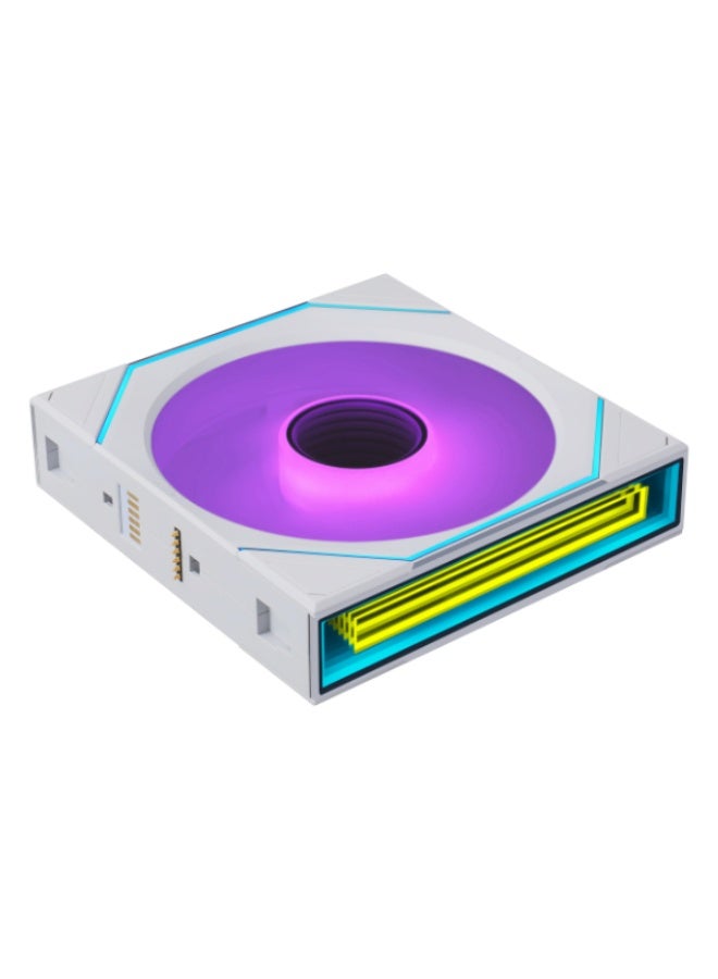 LIAN LI UNI FAN SL-INF FLEX 120mm ARGB Reverse PC Case Fan 3-Pack – 2200 RPM, 65.7 CFM, 2.85 mmH₂O, 31 dBA, FDB Bearing, 58-LED ARGB, Infinity Mirror Lighting, L-Wireless Controller, LED FLEX Receiver, L-Connect 3, White | 12RSLIN1F3W - Image 3