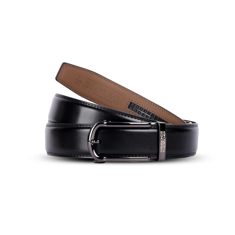 HAMMONDS FLYCATCHER Genuine Leather Belt for Men, Premium Leather Belt with Auto Lock mechanism, Mens Belt Leather Branded with Slide Lock for Everyday Wear - Image 1