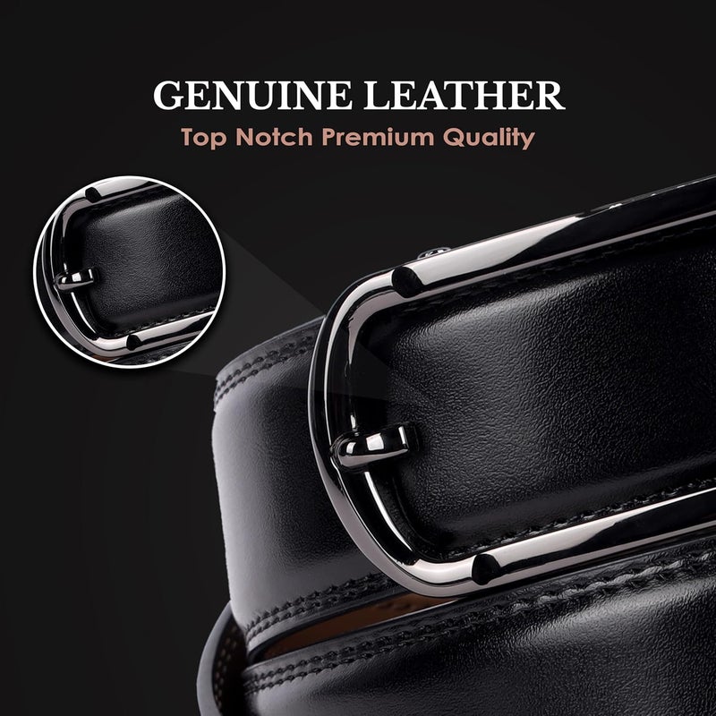 HAMMONDS FLYCATCHER Genuine Leather Belt for Men, Premium Leather Belt with Auto Lock mechanism, Mens Belt Leather Branded with Slide Lock for Everyday Wear - Image 3